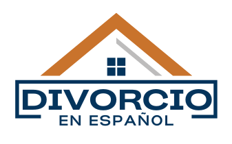 Logotipo de Divorcio en Español con imagen de casa – servicios de bienes raíces para personas que hablan espaol en divorcio